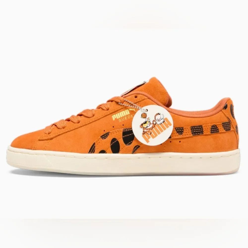 Puma Orange Suede Sneakers with Black Accents New 🆕 in Box 📦